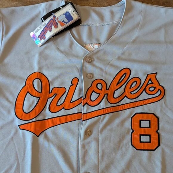 Cal Ripken Jr. Baltimore Orioles Grey Jersey Retirement Patch Majestic Shirt Top - Picture 2 of 6
